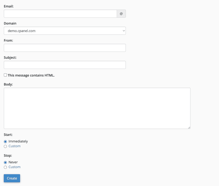 email autoresponders on cpanel