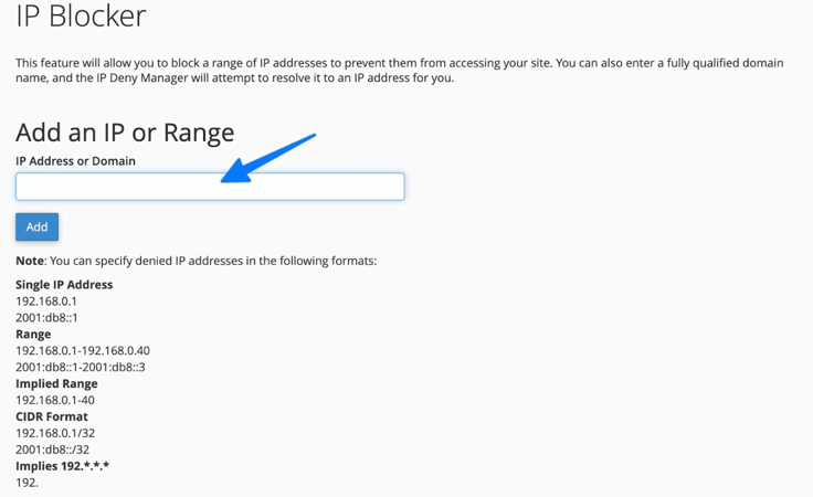 ip blocker page