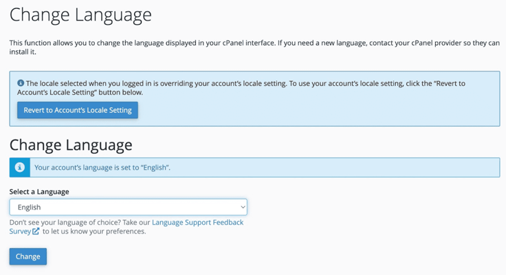 languages page
