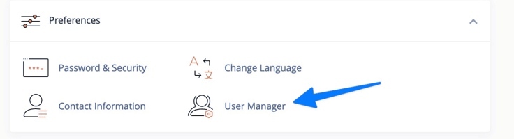 user manager link