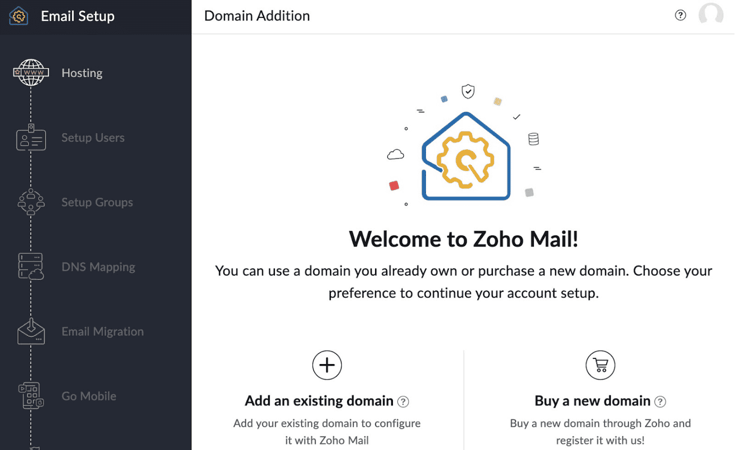 zoho mail domain