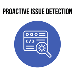 Proactive issue detection illustration Proactive issue detection illustration
