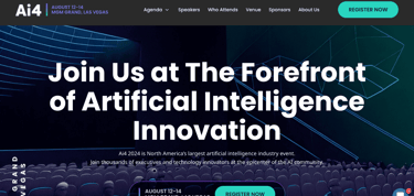Ai4 homepage screenshot