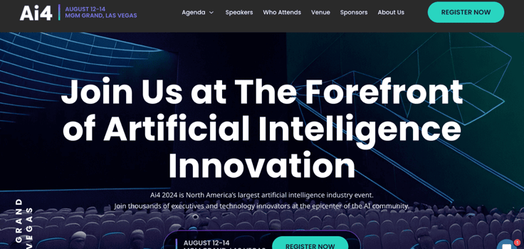 Ai4 homepage screenshot