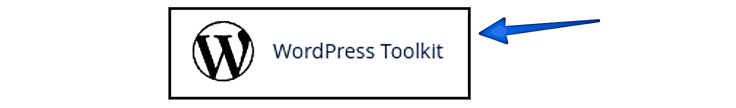Screenshot of WordPress Toolkit button Screenshot of WordPress Toolkit button