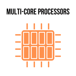 Multi-core processors illustration