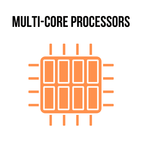 Multi-core processors illustration