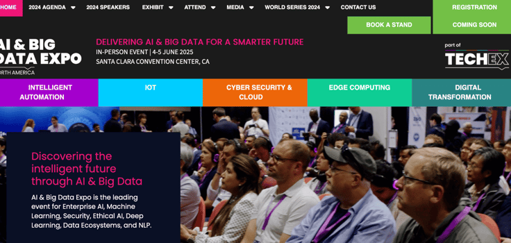 AI & Big Data Expo homepage screenshot