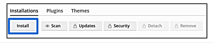 Screenshot of Install button within WordPress Toolkit Screenshot of Install button within WordPress Toolkit