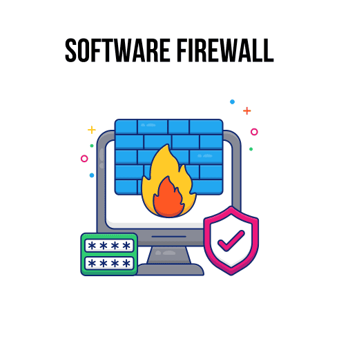 software firewall illustration software firewall illustration