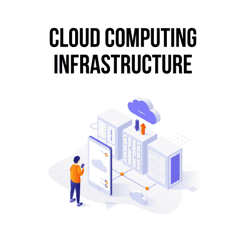 Cloud computing infrastructure illustration