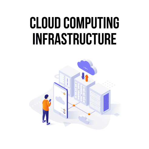 Cloud computing infrastructure illustration Cloud computing infrastructure illustration