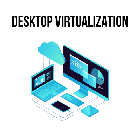 Desktop virtualization illustration Desktop virtualization illustration