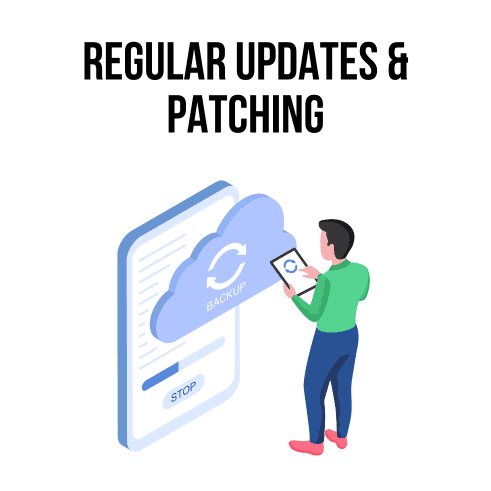 Regular updates & patching illustration Regular updates & patching illustration