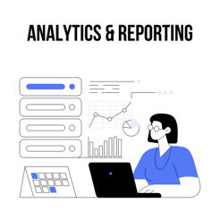 Analytics & reporting illustration Analytics & reporting illustration