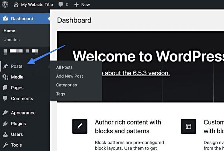 Screenshot of WordPress dashboard Screenshot of WordPress dashboard