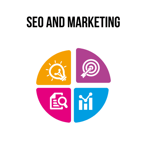 SEO and marketing illustration SEO and marketing illustration