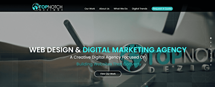 Top Notch Dezigns homepage Top Notch Dezigns homepage
