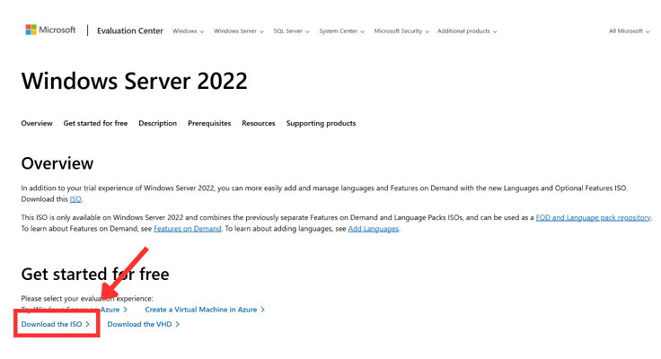 Screenshot of how to download the ISO on Microsoft website