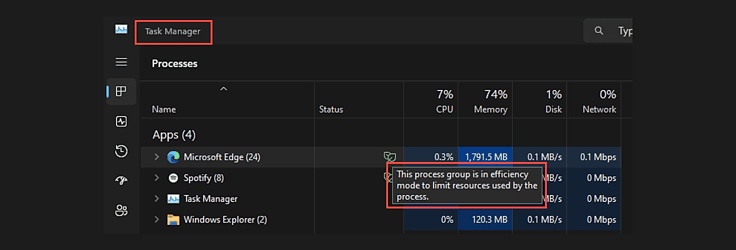 Screenshot of Windows Task Manager