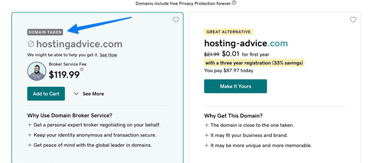 domain purchasing process