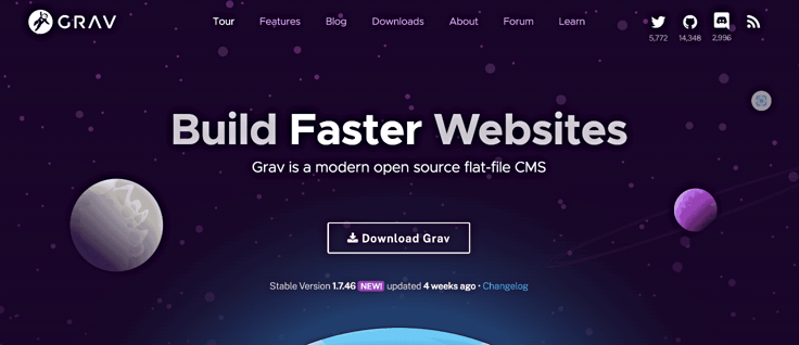 Grav homepage
