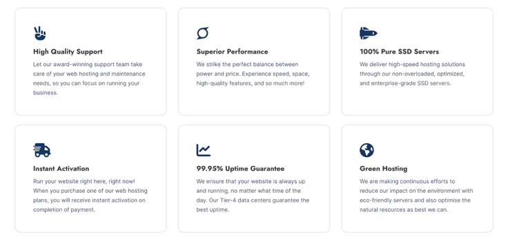 GoSSDHosting features