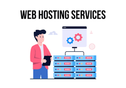 web hosting services illustration web hosting services illustration