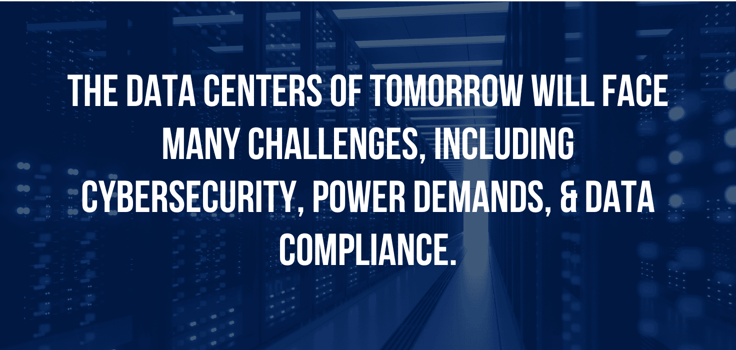 Infographic displaying future challenges of data centers