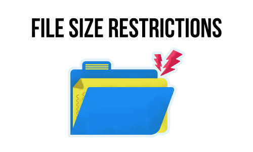 File size restriction illustration File size restriction illustration