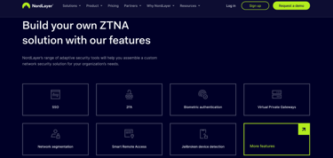 NordLayer ZTNA webpage NordLayer ZTNA webpage