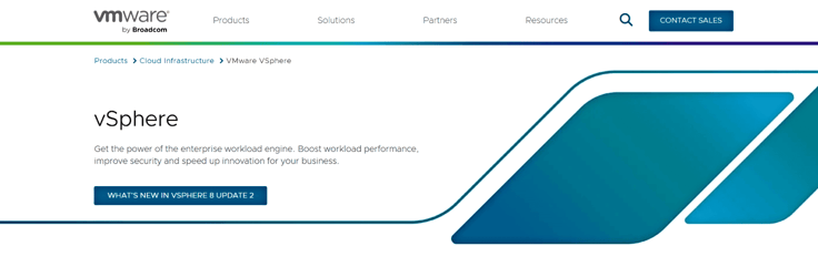VMware virtualization landing page screenshot