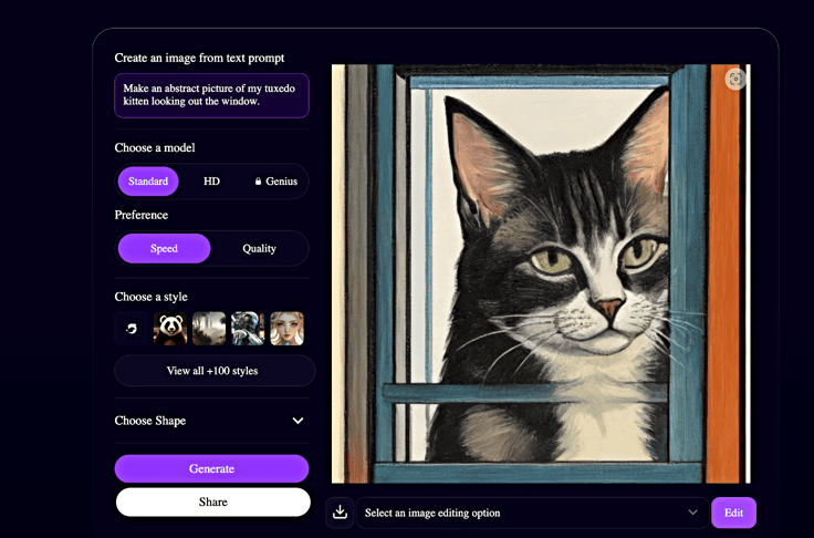 Screenshot of DeepAI Image Generator with prompt Screenshot of DeepAI Image Generator with prompt