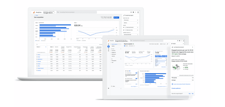 Screenshot of Google Analytics dashboard