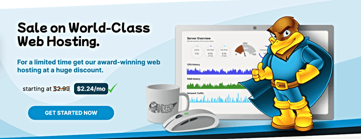 Hawk Host homepage