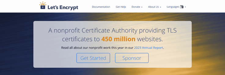 Let's Encrypt website screenshot