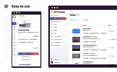 Screenshot of Pressable dashboard Screenshot of Pressable dashboard