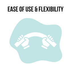 Ease of use & flexibility illustration Ease of use & flexibility illustration
