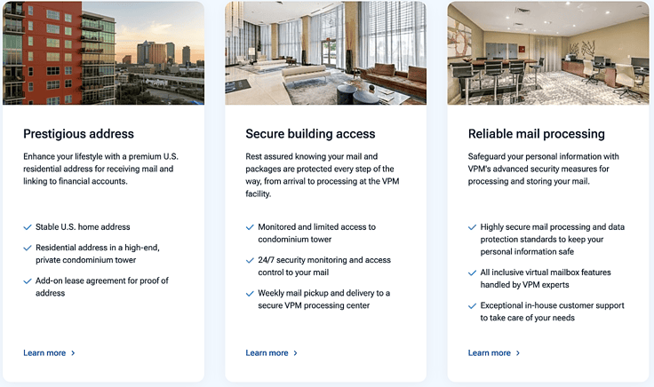 Screenshot of TruResidence features