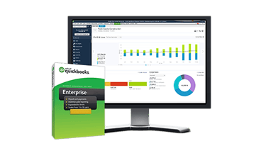 Stock image of Quickbooks on desktop Stock image of Quickbooks on desktop