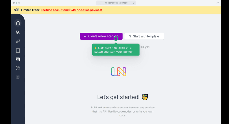 a screenshot of Latenode interactive demo 