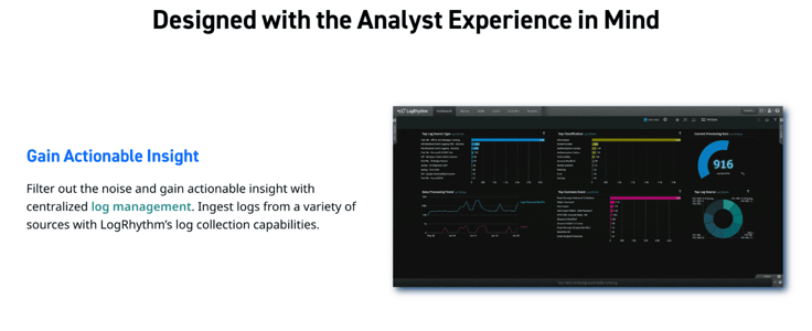 a screenshot of LogRhythm's SIEM a screenshot of LogRhythm's SIEM