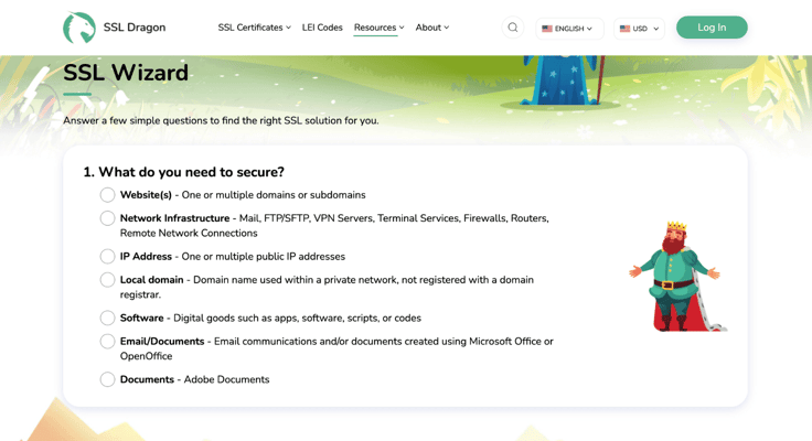 a screenshot of SSL Wizard quiz