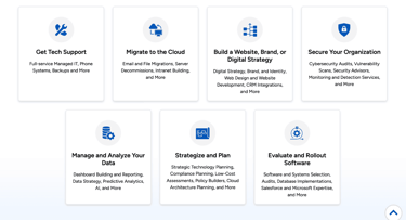 a screenshot of Tech Impact homepage
