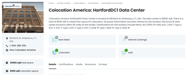 Screenshot of data center in Hartford Screenshot of data center in Hartford