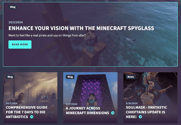 GPORTAL blog screenshot