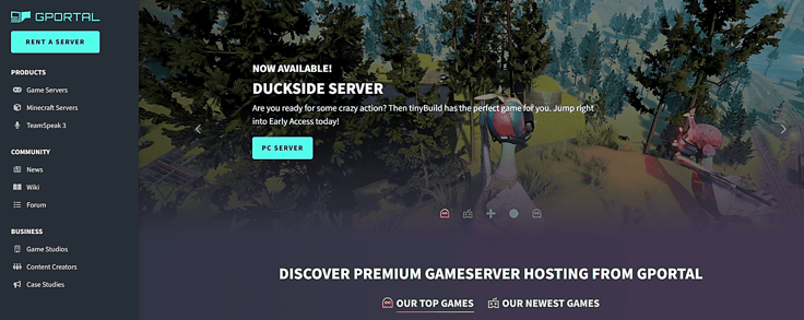 GPORTAL homepage