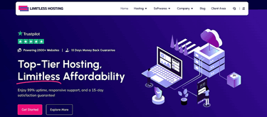 Limitless Hosting homepage Limitless Hosting homepage