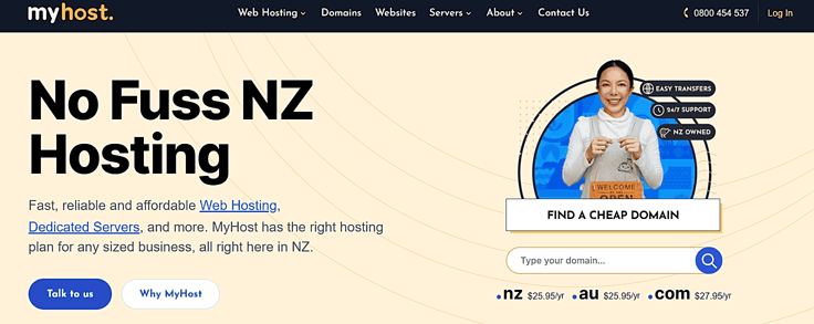 MyHost homepage