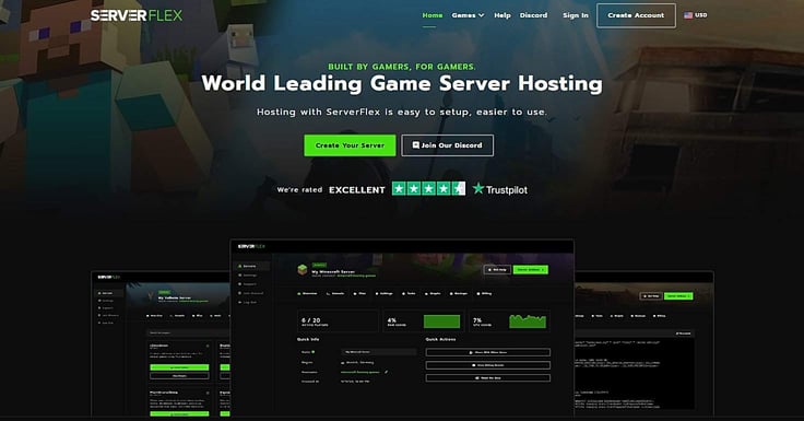 ServerFlex.io homepage ServerFlex.io homepage